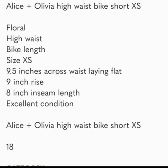 Alice + Olivia High wasted biker shorts XS - Picture 7 of 7